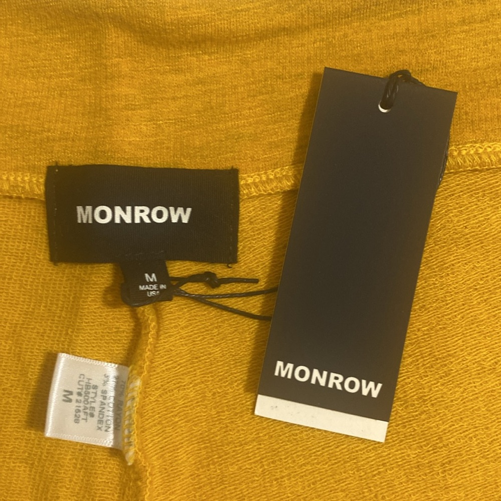 MONROW Women's Supersoft Vintage Style Sweatshorts Size M - Picture 3 of 8
